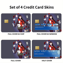 Load image into Gallery viewer, Kakegurui Yumeko Jabami Credit Card Skins (4-in-1 Pack)