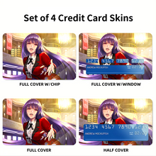 Load image into Gallery viewer, Kakegurui Yumeko Jabami Credit Card Skins (4-in-1 Pack)