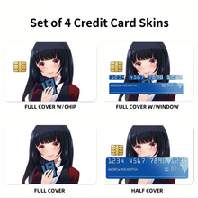 Load image into Gallery viewer, Kakegurui Yumeko Jabami Credit Card Skins (4-in-1 Pack)