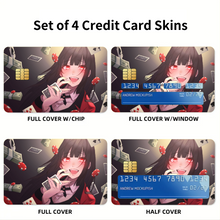 Load image into Gallery viewer, Kakegurui Yumeko Jabami Credit Card Skins (4-in-1 Pack)