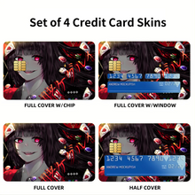 Load image into Gallery viewer, Kakegurui Yumeko Jabami Credit Card Skins (4-in-1 Pack)