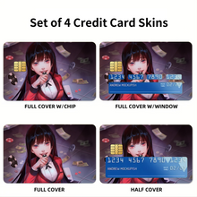 Load image into Gallery viewer, Kakegurui Yumeko Jabami Credit Card Skins (4-in-1 Pack)
