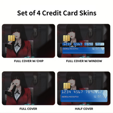 Load image into Gallery viewer, Kakegurui Yumeko Jabami Credit Card Skins (4-in-1 Pack)