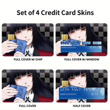 Load image into Gallery viewer, Kakegurui Yumeko Jabami Credit Card Skins (4-in-1 Pack)