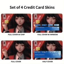 Load image into Gallery viewer, Kakegurui Yumeko Jabami Credit Card Skins (4-in-1 Pack)