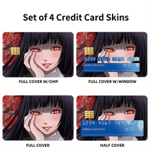 Load image into Gallery viewer, Kakegurui Yumeko Jabami Credit Card Skins (4-in-1 Pack)