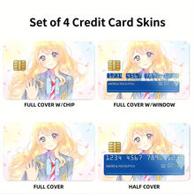Load image into Gallery viewer, Kaori Miyazono Credit Card Skins (4-in-1 Pack)