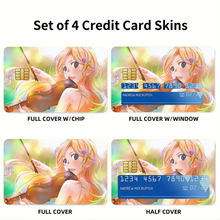 Load image into Gallery viewer, Kaori Miyazono Credit Card Skins (4-in-1 Pack)
