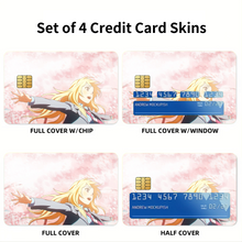 Load image into Gallery viewer, Kaori Miyazono Credit Card Skins (4-in-1 Pack)