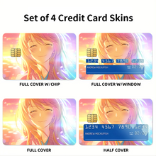 Load image into Gallery viewer, Kaori Miyazono Credit Card Skins (4-in-1 Pack)