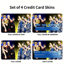 Load image into Gallery viewer, Keijo vs Touou Credit Card Skins (4-in-1 Pack)
