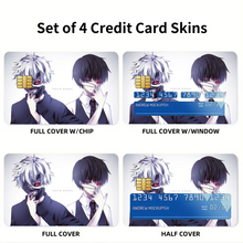 Load image into Gallery viewer, Ken Kaneki Credit Card Skins (4-in-1 Pack)