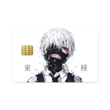 Load image into Gallery viewer, Ken Kaneki Mask Red Eyes White Hair and Short Hair Credit Card Skins (4-in-1 Pack)