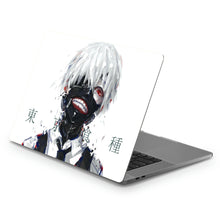 Load image into Gallery viewer, Ken Kaneki Mask Red Eyes White Hair and Short Hair  Macbook Skin