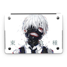 Load image into Gallery viewer, Ken Kaneki Mask Red Eyes White Hair and Short Hair  Macbook Skin