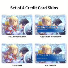 Load image into Gallery viewer, Kirito and Asuna Credit Card Skins (4-in-1 Pack)