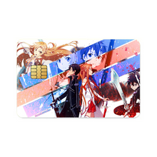 Load image into Gallery viewer, Kirito and Asuna Credit Card Skins (4-in-1 Pack)