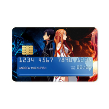 Load image into Gallery viewer, Kirito and Asuna Credit Card Skins (4-in-1 Pack)