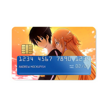 Load image into Gallery viewer, Kirito and Asuna Credit Card Skins (4-in-1 Pack)