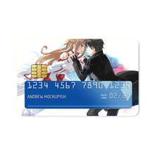 Load image into Gallery viewer, Kirito and Asuna Credit Card Skins (4-in-1 Pack)
