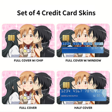 Load image into Gallery viewer, Kirito,Asuna and Yui Credit Card Skins (4-in-1 Pack)