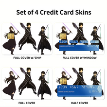 Load image into Gallery viewer, Kirito Credit Card Skins (4-in-1 Pack)