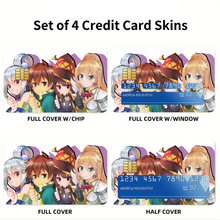Load image into Gallery viewer, KonoSuba - God’s blessing on this wonderful world!! Credit Card Skins (4-in-1 Pack)