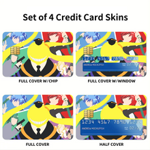 Load image into Gallery viewer, Koro-Sensei Classroom Credit Card Skins (4-in-1 Pack)