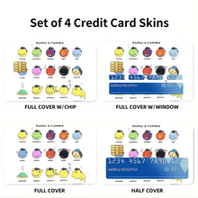 Load image into Gallery viewer, Koro-sensei's forms Credit Card Skins (4-in-1 Pack)
