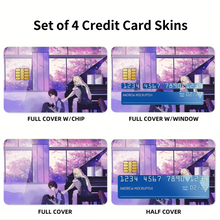 Load image into Gallery viewer, Kousei Arima and Kaori Miyazono Credit Card Skins (4-in-1 Pack)
