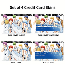 Load image into Gallery viewer, Kuroko's Basketball Tetsuya Kuroko, Daiki Aomine, Atsushi Murasakibara Credit Card Skins (4-in-1 Pack)