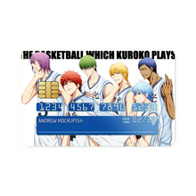 Load image into Gallery viewer, Kuroko's Basketball Tetsuya Kuroko, Daiki Aomine, Atsushi Murasakibara Credit Card Skins (4-in-1 Pack)