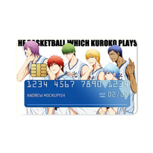 Load image into Gallery viewer, Kuroko's Basketball Tetsuya Kuroko, Daiki Aomine, Atsushi Murasakibara Credit Card Skins (4-in-1 Pack)