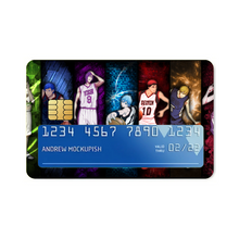 Load image into Gallery viewer, Kuroko's Basketball Tetsuya Kuroko, Daiki Aomine, Atsushi Murasakibara Credit Card Skins (4-in-1 Pack)