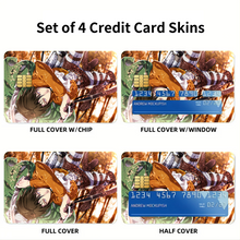 Load image into Gallery viewer, Levi Ackerman Credit Card Skins (4-in-1 Pack)