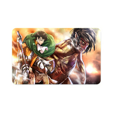 Load image into Gallery viewer, Levi and Eren (Titan) Credit Card Skins (4-in-1 Pack)