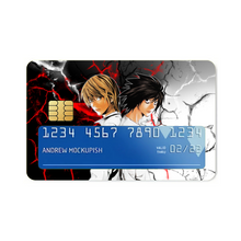 Load image into Gallery viewer, Light Yagami and L (Death Note) Credit Card Skins (4-in-1 Pack)