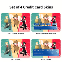Load image into Gallery viewer, Loid Forger, Anya Forger & Yor Forger Credit Card Skins (4-in-1 Pack)