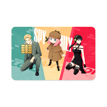 Load image into Gallery viewer, Loid Forger, Anya Forger & Yor Forger Credit Card Skins (4-in-1 Pack)