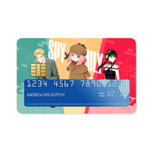 Load image into Gallery viewer, Loid Forger, Anya Forger & Yor Forger Credit Card Skins (4-in-1 Pack)