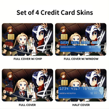 Load image into Gallery viewer, Love, Chunibyo & Other Delusions Rikka Takanashi, Sanae Dekomori, Shinka Nibutani Credit Card Skins (4-in-1 Pack)