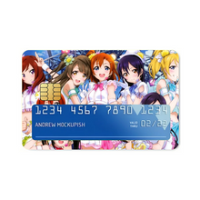 Load image into Gallery viewer, Love Live! Maki Nishikino, Kotori Minami, Umi Sonoda, Honoka Kousaka, Rin Hoshizora Credit Card Skins (4-in-1 Pack)