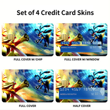 Load image into Gallery viewer, Lucario vs Brasegali Credit Card Skins (4-in-1 Pack)