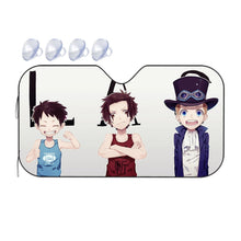 Load image into Gallery viewer, Luffy,Ace and Sabo Car Sunshade