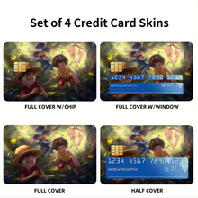 Load image into Gallery viewer, Luffy, Ace and Sabo Credit Card Skins (4-in-1 Pack)