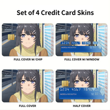 Load image into Gallery viewer, Mai Sakurajima Credit Card Skins (4-in-1 Pack)