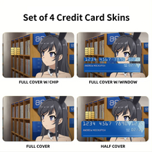 Load image into Gallery viewer, Mai Sakurajima Credit Card Skins (4-in-1 Pack)