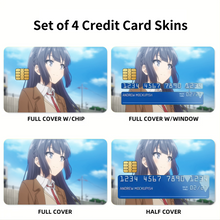 Load image into Gallery viewer, Makinohara Shoko Credit Card Skins (4-in-1 Pack)