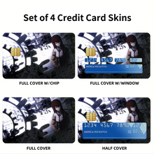Load image into Gallery viewer, Makise Kurisu Credit Card Skins (4-in-1 Pack)