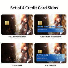 Load image into Gallery viewer, Makise Kurisu Credit Card Skins (4-in-1 Pack)
